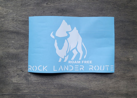 Rock Lander Route White Sticker